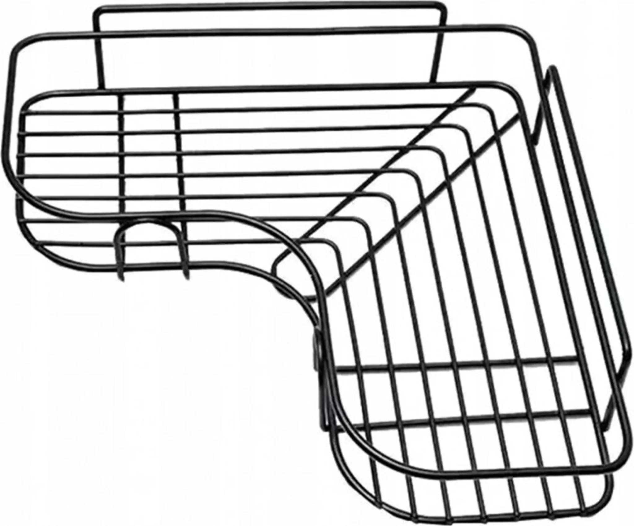 Eckregal für Bad & Küche – Organizer UCH14, Schwarz